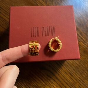 Leda Madera hoop earrings